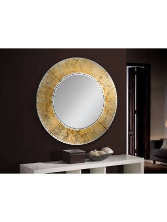 SCHULLER Aurora wall mirror circular gold leaf