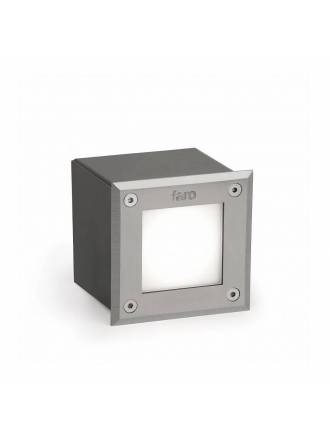 FARO LED-18 square recessed lamp inox