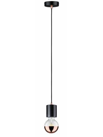 Lámpara colgante Nordin 1L E27 negro - Paulmann