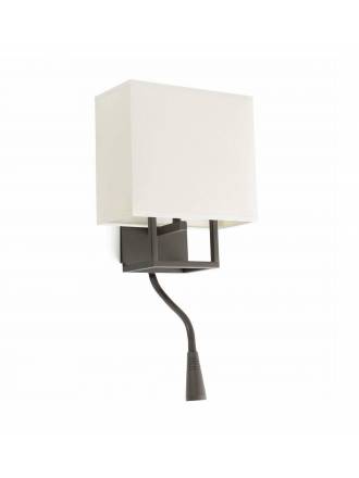 FARO Vesper E14 + LED wall lamp brown