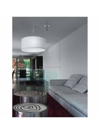 BRILLIANCE Cane ceiling lamp scroll white metal