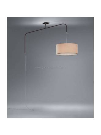 BRILLIANCE Cane ceiling lamp scroll brown metal