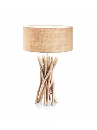 IDEAL LUX Driftwood 1L natural table lamp