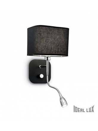 Aplique de pared Holiday E14 + LED 1w negro - Ideal Lux