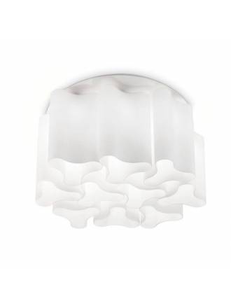 Plafón de techo Compo 10L vidrio blanco - Ideal Lux