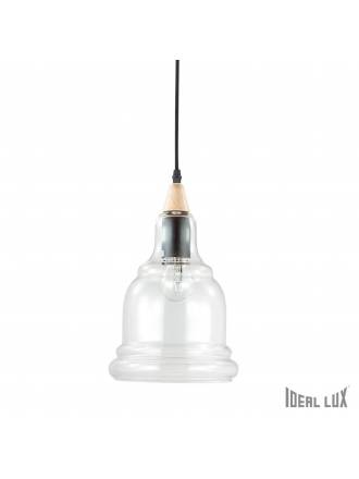 IDEAL LUX Gretel 1L blown glass hanging lamp