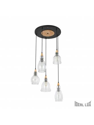 Lámpara colgante Gretel 5L cristal - Ideal Lux