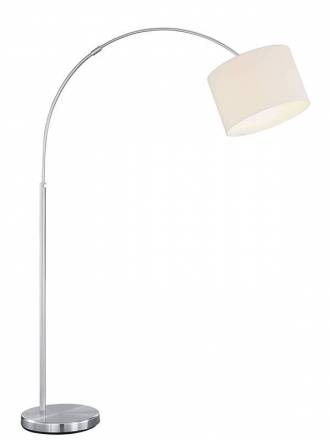TRIO Texti floor lamp 1L nickel and white