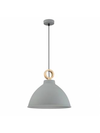 Lámpara colgante Aroa E27 gris madera - MDC