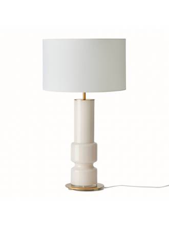 Lámpara de mesa Lusa E27 vidrio blanco - Aromas