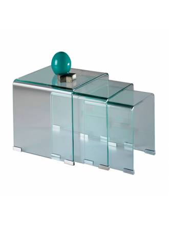 Mesas nido Glass cristal - Schuller