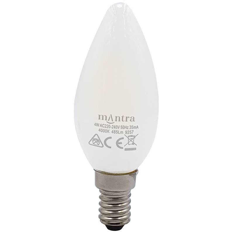 ▷🥇 distribuidor bombilla led vela rosca e14 4,5 watt equivale a 35 watt  470 lumenes luz fria (6500º k)