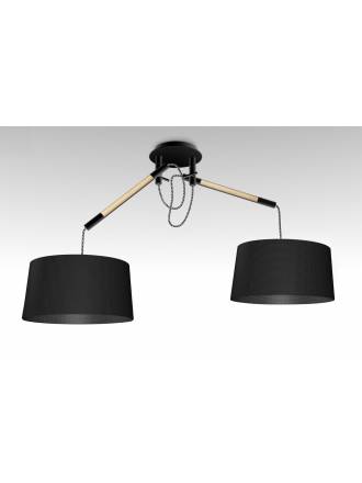 Mantra Nordica pendant lamp 2L black shade