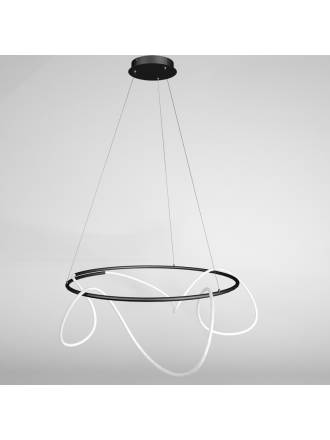 Lámpara colgante Corral LED circular regulable negro - Redo