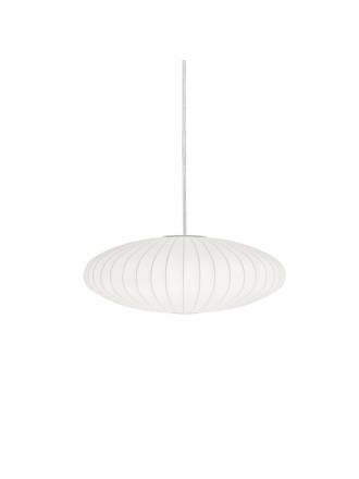 INESLAM Oval 1L E27 35cm white pendant lamp