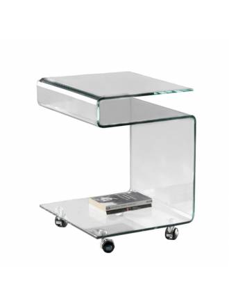 SCHULLER side table Glass clear