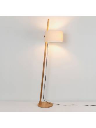 MILAN Linood E27 wood floor lamp