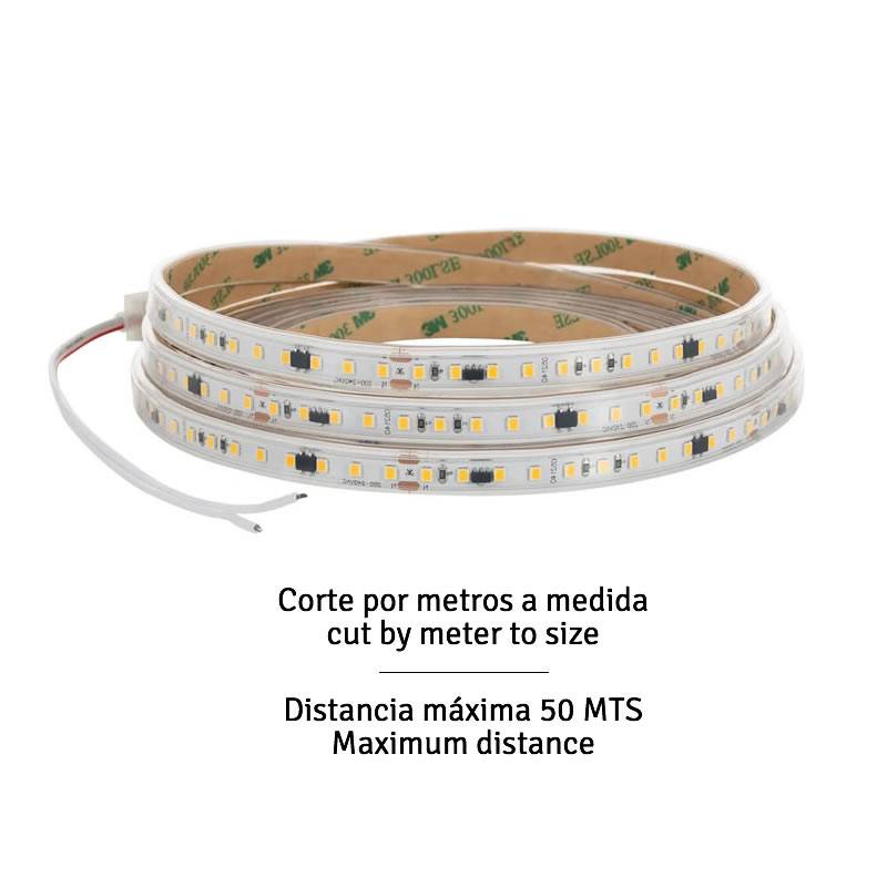 LED strip 220VAC 14W/M 120 LEDS/M IP65 1 meters