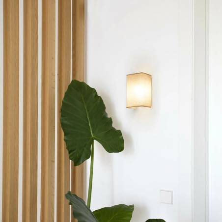 FARO Otton SQ 1L E27 wall lamp jute