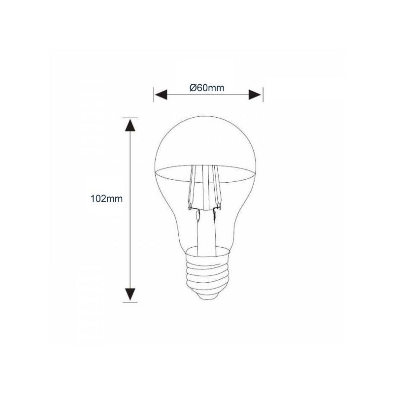 FARO Standard LED E27 bulb 4w black 2700k