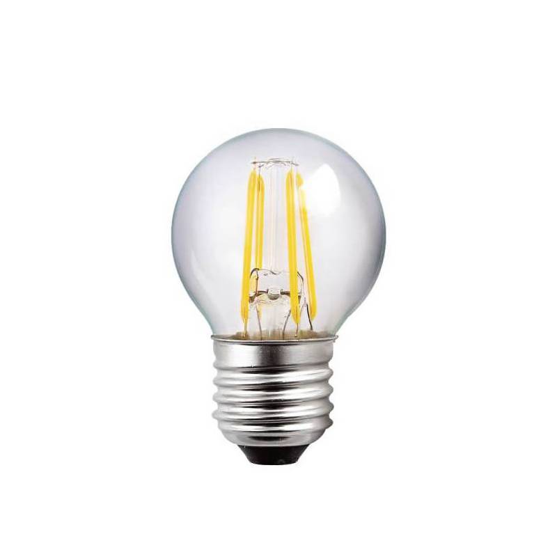 Lampara LED E27 Esférica 6W. Blanco Cálido - EcoluzLED online