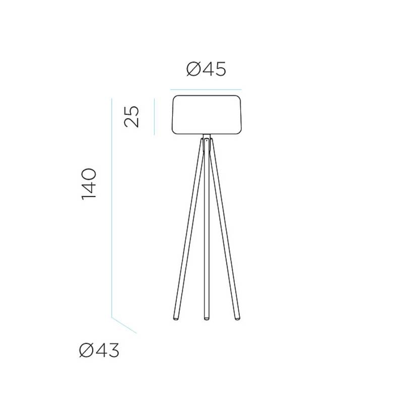 Lámpara de pie trípode LED regulable Tripod, portátil y con mando a  distancia