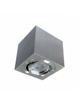 BPM Kup square surface spotlight 1L GU10 aluminium