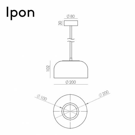 Lámpara colgante Ipon LED Ø20cm dimmable - Aromas