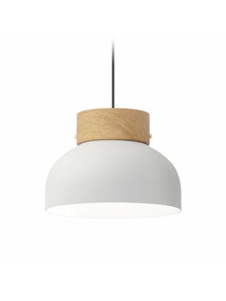 ROBIN Reiko Flat E27 wood pendant lamp