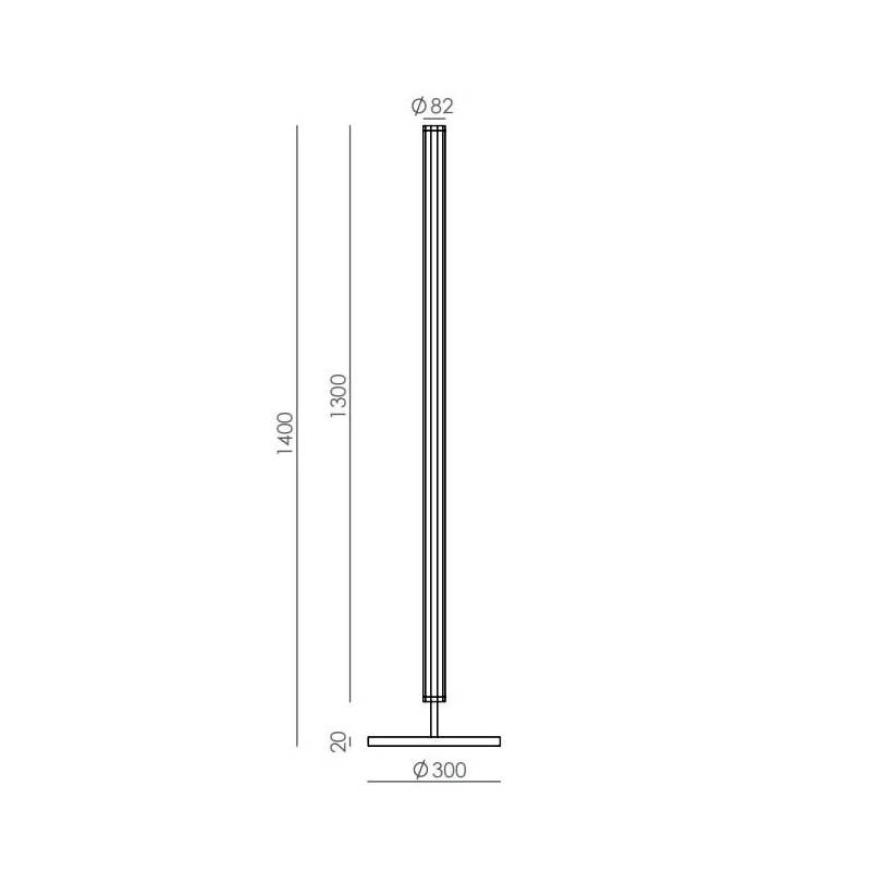 Lámpara de pie Niro 140cm LED dimmable - Aromas