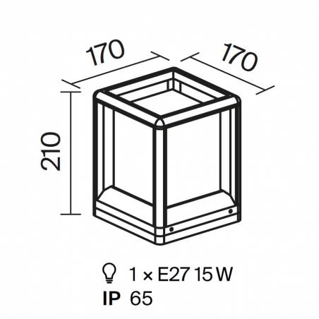 MAYTONI Trim E27 IP65 post lamp