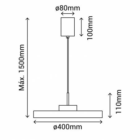 Lámpara colgante Valentina LED 40cm - Sulion