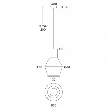 OLE Tina Ø30cm 1L E27 pendant lamp cord