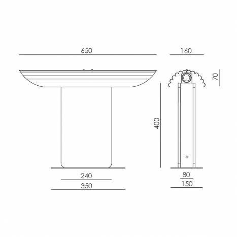 Lámpara de mesa Hold 2L G9 LED mármol - Aromas