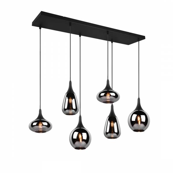 TRIO Lumina E14 linear pendant lamp glass