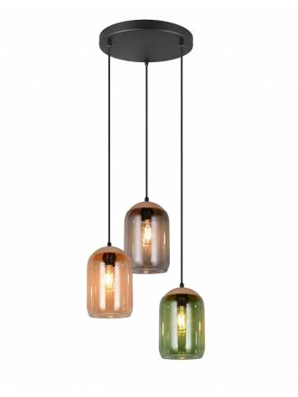 TRIO Cork 3L E27 Ø30cm pendant lamp glass