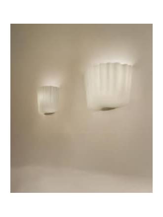 VISTOSI Cloth wall lamp 1L blown glass