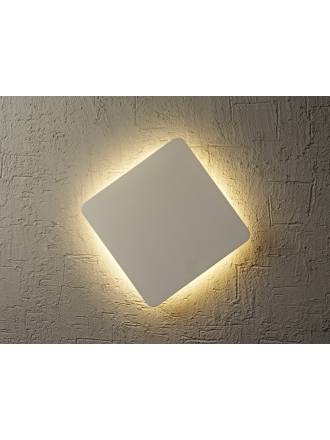 Aplique de pared Bora Bora LED cuadrado plata de Mantra